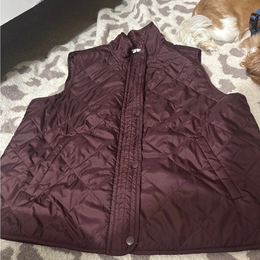 Maurices Quilted Vest in Maroon